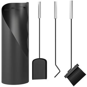 Outsunny Kaminbesteck Set 4-teilig Kaminzubehör mit Besen,…