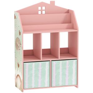 AIYAPLAY Kinderregal Bücherregal Kinder mit 2 Stoffschublad…