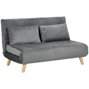 HOMCOM Schlafsofa 2-Sitzer Sofa mit Bettfunktion, Klappsofa…