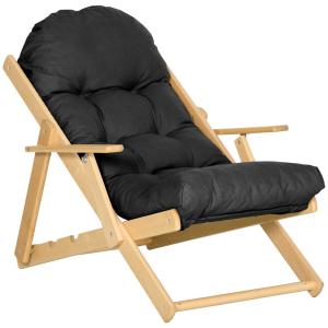 HOMCOM Fauteuil Sessel für Salon Klappbar und verstellbar a…
