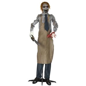 HOMCOM Halloween Dekoration 170cm Kettensägenmörder mit bew…