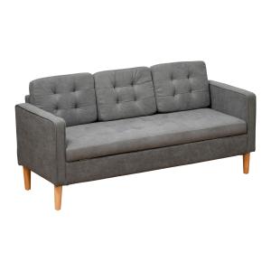 HOMCOM 3-Sitzer Sofa Stoffsofa Doppelsofa abnehmbar mit Kis…