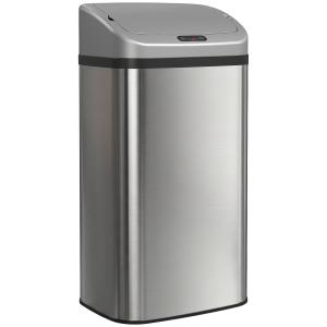HOMCOM Mülleimer mit Sensor 48L Edelstahl Abfalleimer mit A…