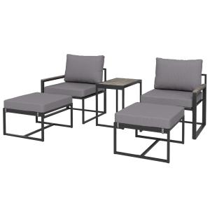 Outsunny Gartenlounge set, balkonmöbel set, 2 Personen, mit…