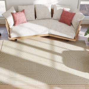 HOMCOM Teppich Anti-Rutsch Geometrisch Hochflor Wohnzimmert…