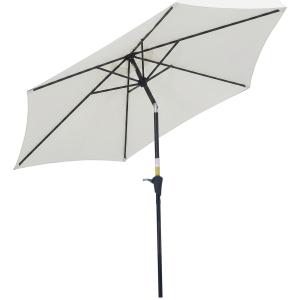 Outsunny Knickschirm Sonnenschirm Gartenschirm mit Handkurb…