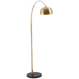 HOMCOM Bogenlampe Stehlampe Wohnzimmer mit vergoldeter Lamp…