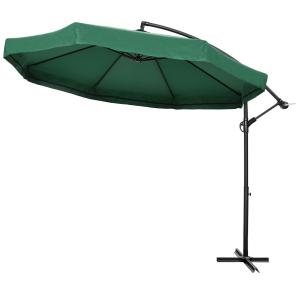 Outsunny Freiarmschirm mit kurbel, 360° drehbar mit Moskito…