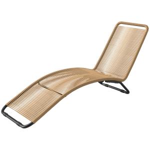 Outsunny Sonnenliege aus Polyrattan, Gartenliege mit UV-Sch…