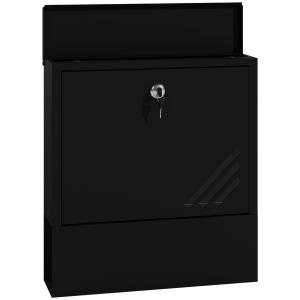 HOMCOM Briefkasten Wandbriefkasten mit Schloss, Deckel, Kup…
