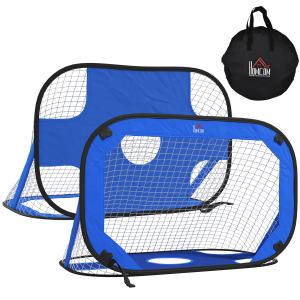 HOMCOM Pop Up Fußballtore 2er Set tragbare faltbare Minitor…