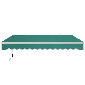 Outsunny Markisenarm 4x2,5 m mit Handkurbel, Sonnenschutz f…