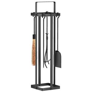 Outsunny Kaminbesteck-Set, 5-teilig, Kaminzubehör, Besen Sc…