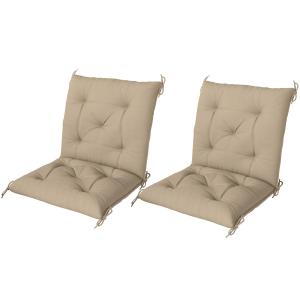 Outsunny Set von 2 Gartenkissen für Stühle im Außenbereich,…
