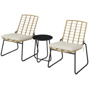 Outsunny Rattan Gartenmöbel Set, Balkonmöbel Set für 2 Pers…