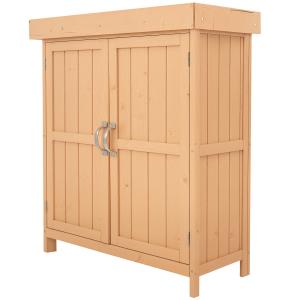 Outsunny Gartenschrank  Geräteschrank mit Doppeltür, 2 Fäch…