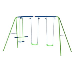 Outsunny Schaukel 3 Schaukelgeräte mit 2 Schaukeln und Gesi…