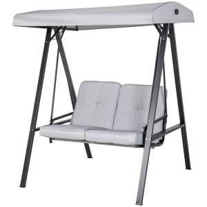 Outsunny Hollywoodschaukel 2-Sitzer Gartenschaukel mit Vers…