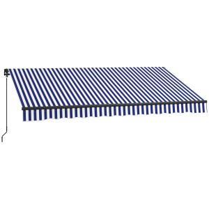 Outsunny Gelenkarmmarkise Markise mit Handkurbel, 350 x 300…