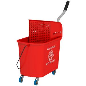 HOMCOM Reinigungswagen Eimer Haushaltsreinigung 20 L mit Wr…