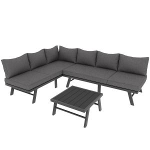 Gartenmöbel-Set für 5-6 Personen, mit 2 3-Sitzer-Sofas, 1 T…
