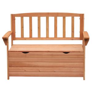 Outsunny Gartenbank aus Tannenholz mit Stauraum, Maße 112L…