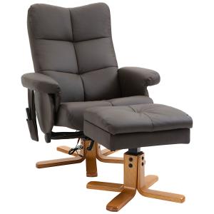 HOMCOM Relaxsessel mit Hocker Massagesessel Fernsehsessel 1…