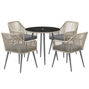 Outsunny Gartenmöbel-Set im Freien aus geflochtenem Rattan…
