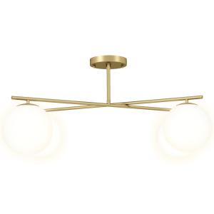 HOMCOM Deckenleuchte LED 40W Deckenlampe 4 Lichter E14 halb…