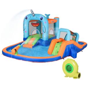 Outsunny Aufblasbares Schloss aufblasbare Spielstruktur mit…