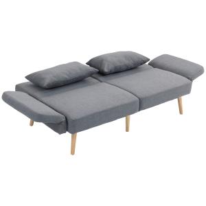 HOMCOM 3er Sofa mit Schlaffunktion, 170x83x80cm, mit 3-stuf…