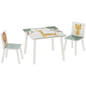 AIYAPLAY Kindertisch mit Stuhl, Set Kindertisch und 2 Stühl…