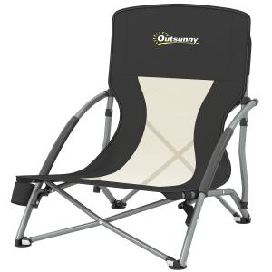 Outsunny Faltbarer Strandstuhl, leichter Campingstuhl 2,2 k…