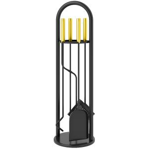 Outsunny Kaminwerkzeug-Set aus 5 Teilen, Kaminzubehör aus M…