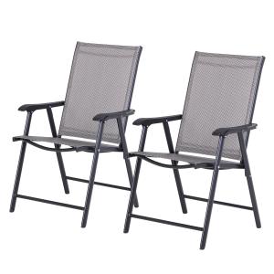 Outsunny Campingstühle 2er Set Klappstuhl Armlehne Angelstu…