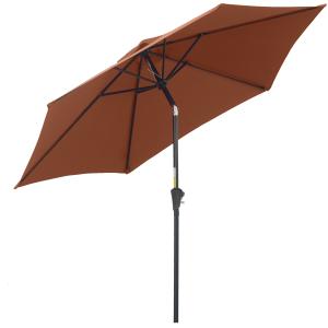 Outsunny Knickschirm Sonnenschirm mit Handkurbel 2,7 m Durc…