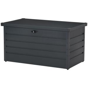 Outsunny Gartenbank Truhe mit Schlüssel, Moderne Stahltruhe…