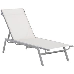 Outsunny Sonnenliege Gartenliege mit Kissen verstellbare 5-…