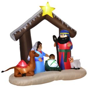HOMCOM Aufblasbarer Weihnachtsdekoration Bibel-Bogen von Je…