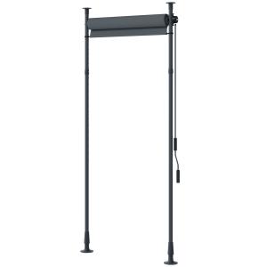 Outsunny Senkrechtmarkise Sonnenschutz Balkonrollo 120x220-…