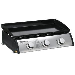 Outsunny Gasgrill, Tischgrill BBQ mit 3 Brennern, Tischgasg…