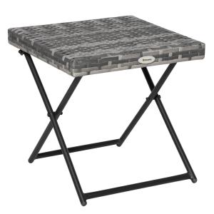 Outsunny Gartentisch Polyrattan Klappbarer Couchtisch Faltt…