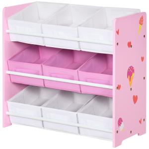 ZONEKIZ Kinder Aufbewahrungsschrank mit 9 herausnehmbaren K…