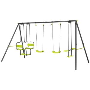 Outsunny Kinder Schaukel 4 Schaukeln Schaukelgestell mit Sc…