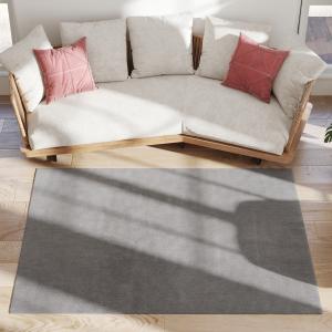 HOMCOM Teppich Wohnzimmer 160 x 120 cm Langflor Teppich, ma…