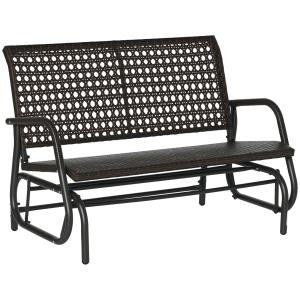 Outsunny Polyrattan Schaukelbank 2-Sitzer, Terrasse Garten…
