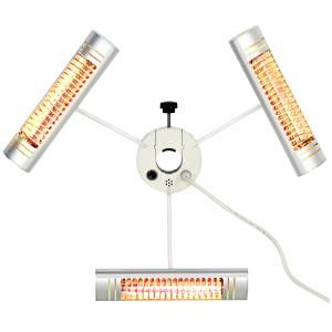 Outsunny Infrarot Heizstrahler 3x1000W elektrischer Wärmest…