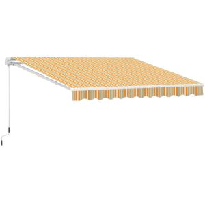 Outsunny Gelenkarmmarkise mit Handkurbel, Sonnenschutz für…