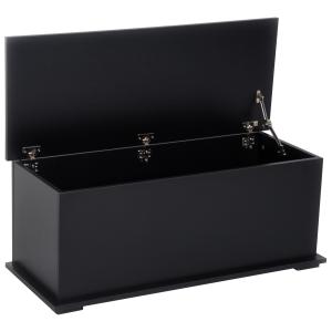 HOMCOM Aufbewahrungsbox Holzkiste Sitztruhe mit Stauraum Si…
