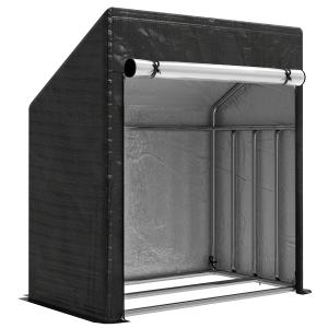 Outsunny Außen-Holzlager aus verstärktem Stahl mit wasserdi…